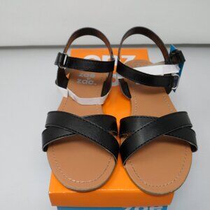 Girls Zoe & Zac Black Sandals "Avery" Size 13
